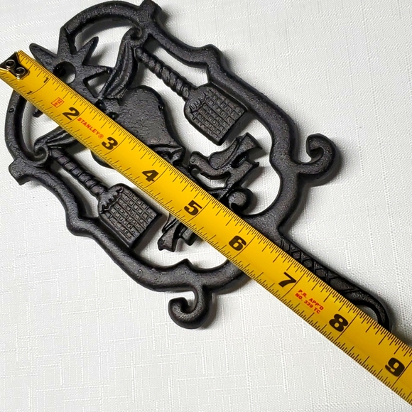 Cast Iron Trivet Black Counter Top Kitchen Dining Primitive Decor Country Farm - Picture 7 of 7